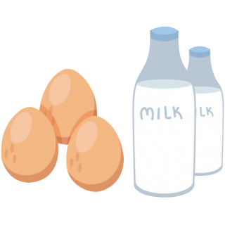 Mlieko, jogurty, tvaroh, vajcia