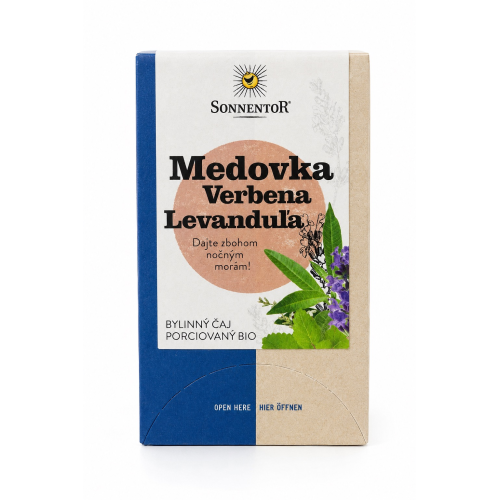 Medovka Verbena Levanduľa čaj BIO 23,4g Sonnentor Medovka Verbena Levanduľa čaj BIO 23,4g Sonnentor