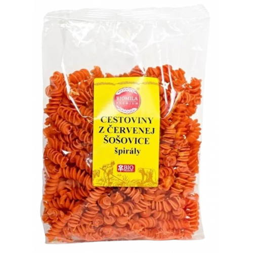 Cestoviny z červenej šošovice špirály BIO 250g Biomila 