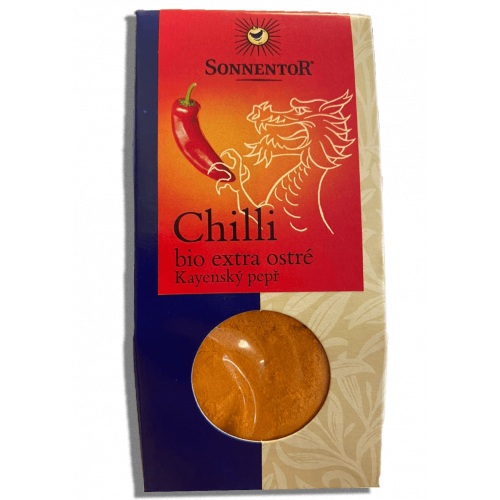 Chilli bio extra ostré Kajenské korenie - mleté 40g Sonnentor
