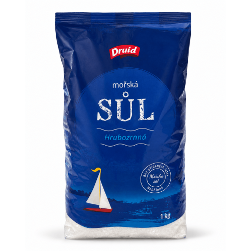 Morská soľ prírodná hrubozrnná 1kg Druid