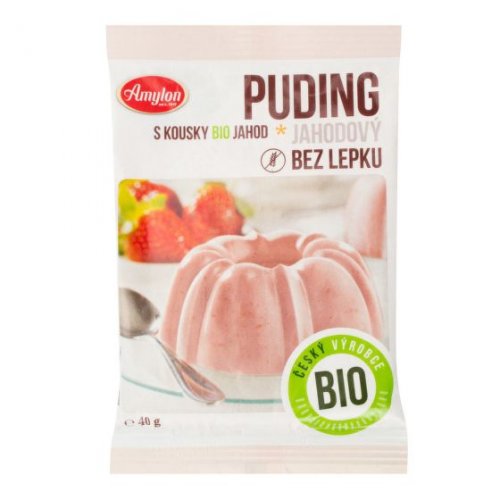 Puding jahodový BIO 40g Amylon