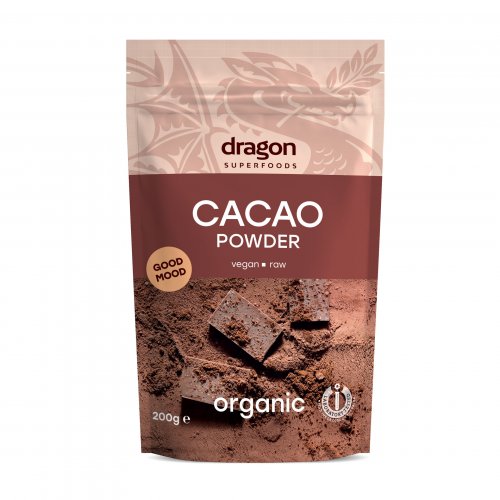 Kakaový prášok 100% BIO, RAW 200g Dragon