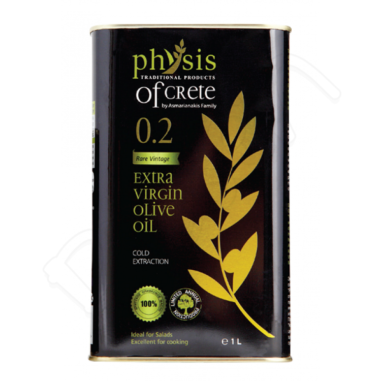 Olivový olej extra panenský z Kréty, acidita 0,2% 1L Physis of Crete