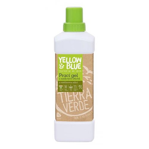Prací gél z mydlových orechov 1L Litsea cubeba Yellow & Blue