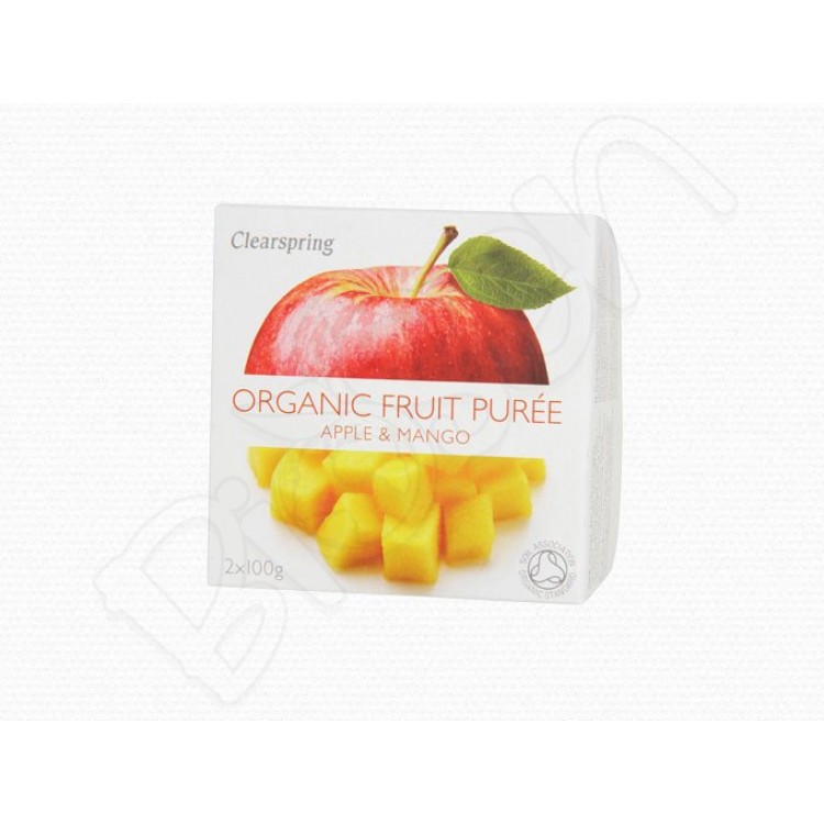 Ovocné pyré Jablko - Mango BIO 2x100g Clearspring
