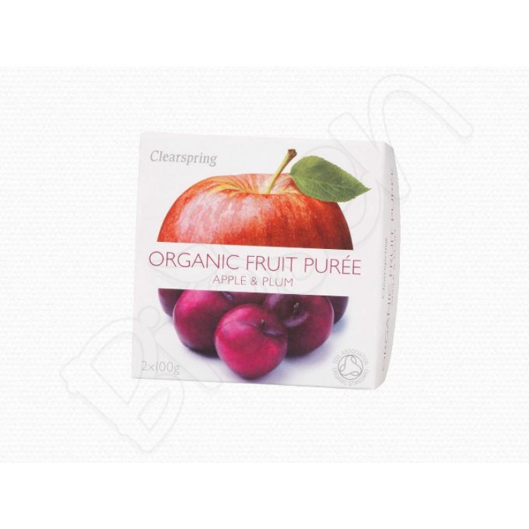 Ovocné pyré Jablko - Slivka BIO 2x100g Clearspring