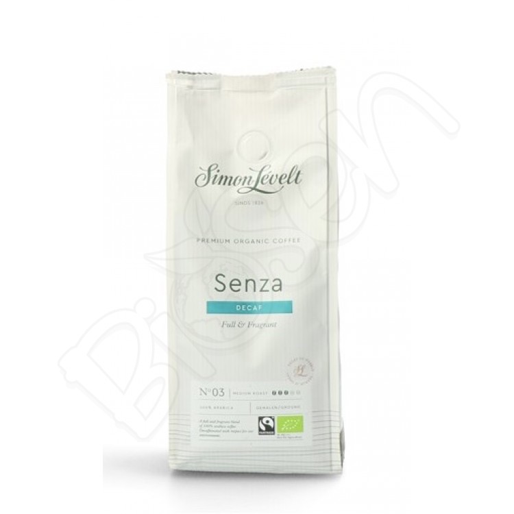 Káva SENZA Decaf mletá bez kofeínu 250g Simon Lévelt