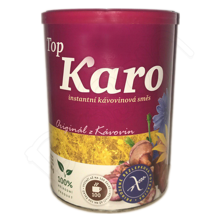 TOP Karo - rozpustný kávovinový extrakt s TOPINAMBUR 200g Kávoviny