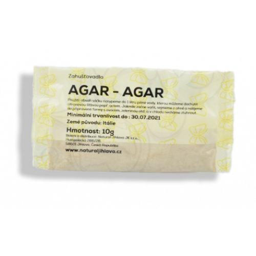 Agar Agar prášok 10g Natural Jihlava