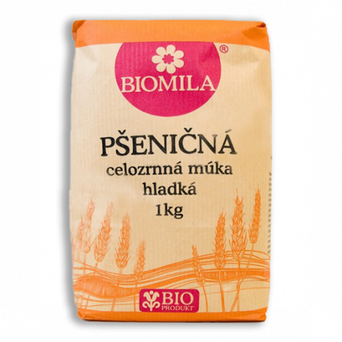 Pšeničná celozrnná múka hladká BIO 1kg Biomila