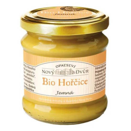 Horčica JEMNÁ 205g BIO OPATSTVÍ NOVÝ DVŮR Horčica JEMNÁ 205g BIO OPATSTVÍ NOVÝ DVŮR