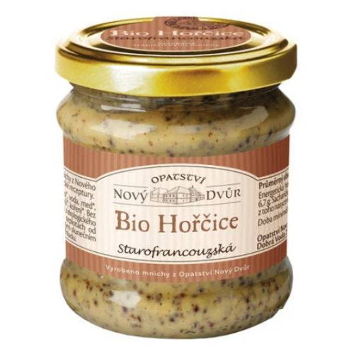 Horčica Starofrancúzska 205g BIO OPATSTVÍ NOVÝ DVŮR Horčica Starofrancúzska 205g BIO OPATSTVÍ NOVÝ DVŮR