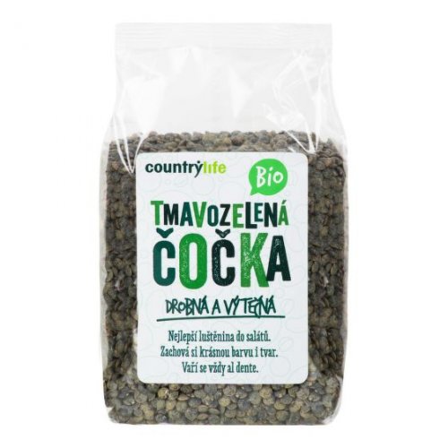Šošovica zelená BIO 500g Country Life