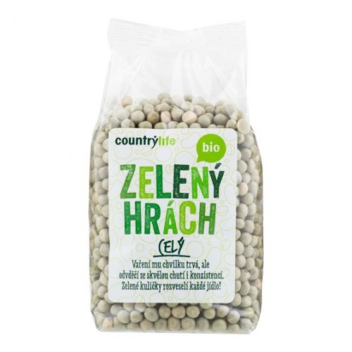 Hrach zelený celý BIO 500g Country Life