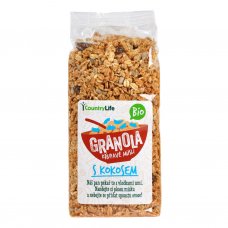 Granola - chrumkavé ovsené vločky s kokosom BIO 350g Country Life