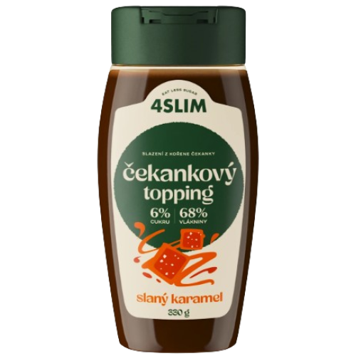 Čakankový topping SLANÝ KARAMEL 330g 4Slim Čakankový topping SLANÝ KARAMEL 330g 4Slim