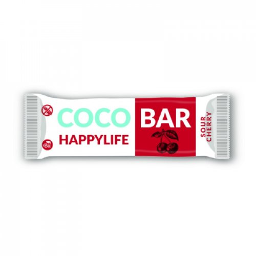 COCO BAR – Kokosová tyčinka s višňami BIO 40g Happy Life