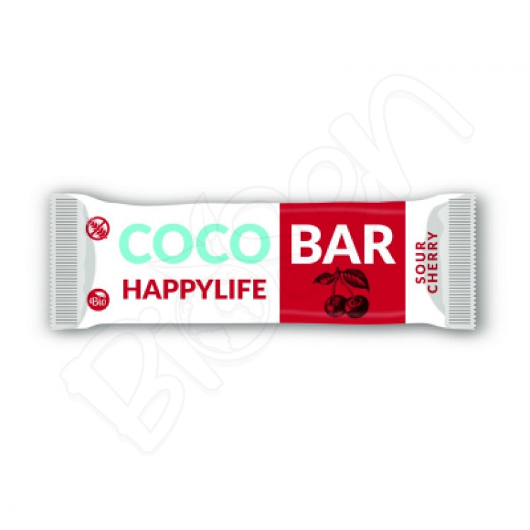 COCO BAR – Kokosová tyčinka s višňami BIO 40g Happy Life
