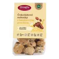 Čokoládové sušienky s banánovým prachom BIO 100g Biopekárna Zemanka 