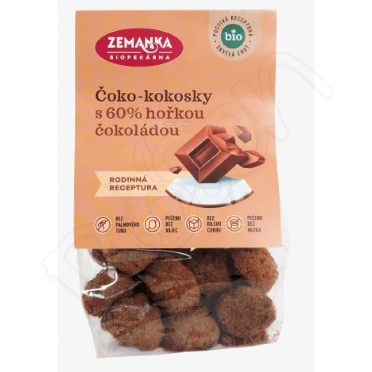 Čoko - kokosky s kakaom BIO 100g Biopekárna Zemanka 