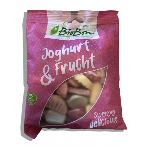 Cukríky jogurt ovocie BIO 80g Biobon