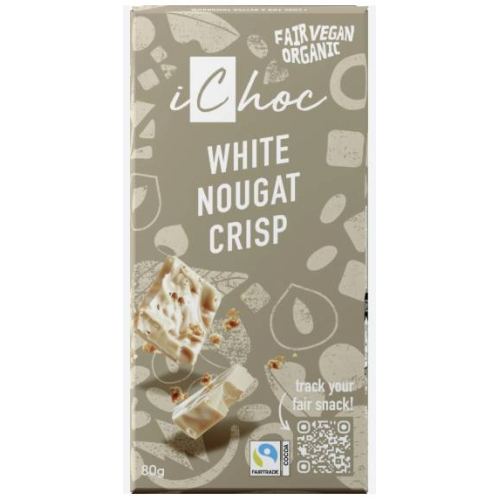 Ryžová čokoláda biela nugátová BIO 80g ichoc Ryžová čokoláda biela nugátová BIO 80g ichoc