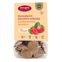 Jahodové sušienky s pohánkovou múkou BIO 100g Biopekárna Zemanka 