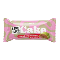 Tyčinka Lifebar Cake jahoda a matcha 35g BIO Lifefood