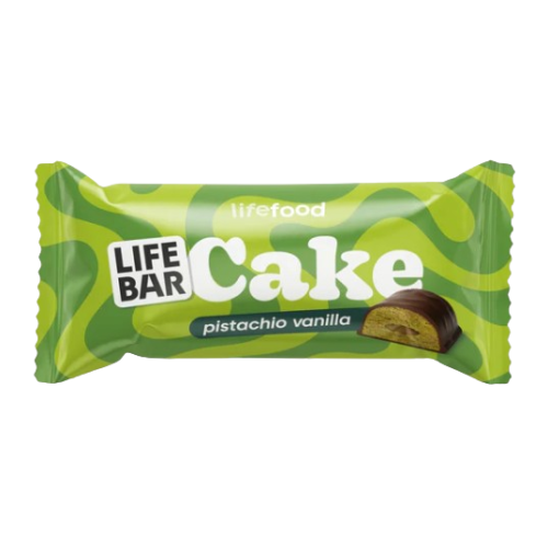 Tyčinka Lifebar Cake pistácie a vanilka 35 g BIO Lifefood