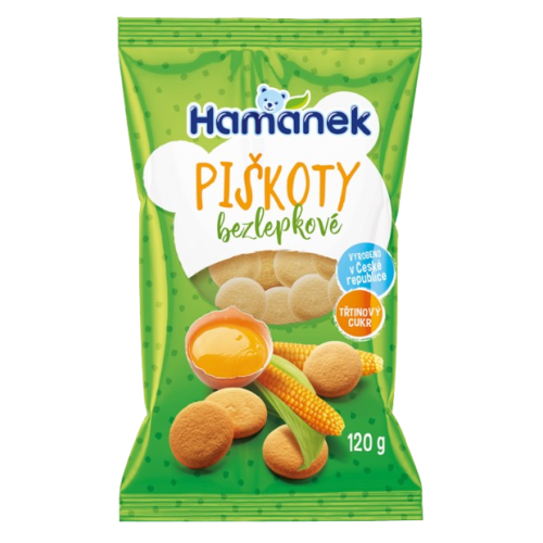 Piškóty bezlepkové 120g Hamanek