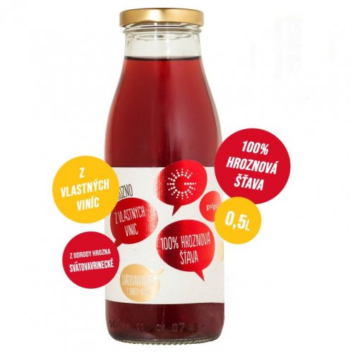 Hroznová šťava - mušt červený 500ml 100% golguz:
