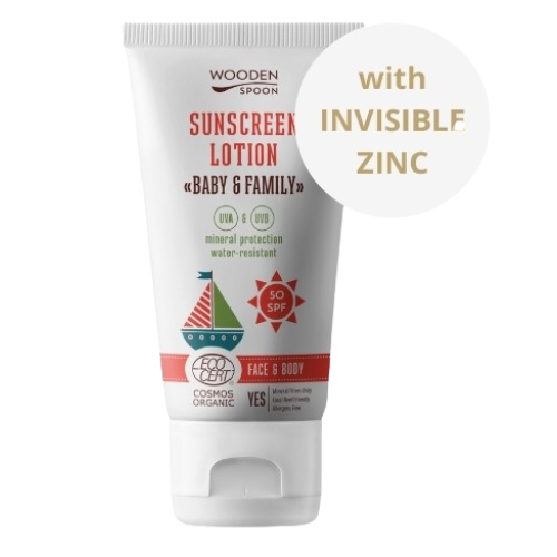 Opaľovacie telové mlieko Baby & Family SPF50 150ml Wooden Spoon Opaľovacie telové mlieko Baby & Family SPF50 150ml Wooden Spoon